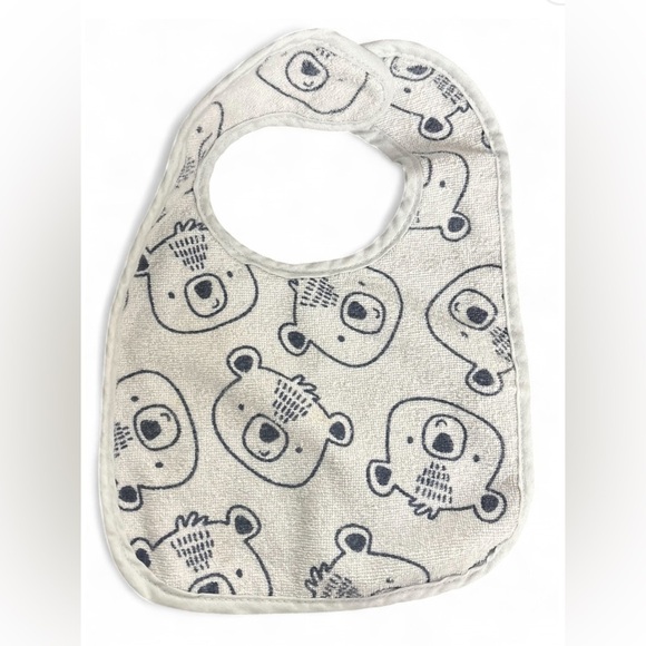 Carter’s & Cloud Island (Bundle of 6) Assorted Baby Bibs Set - Gray, Blue, Cream - Picture 4 of 7